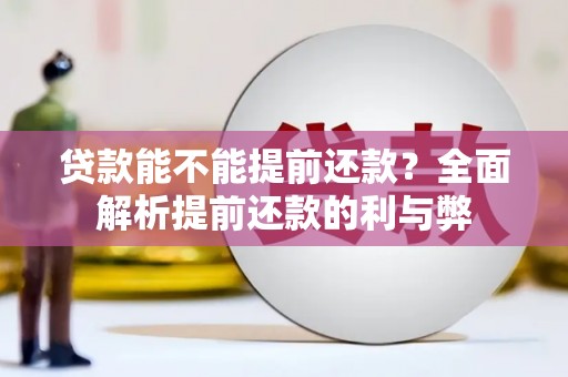 德安贷款能不能提前还款？全面解析提前还款的利与弊