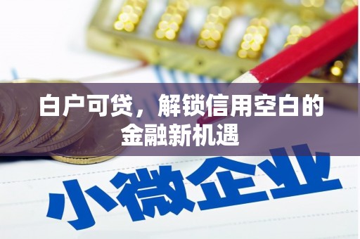 德安白户可贷，解锁信用空白的金融新机遇