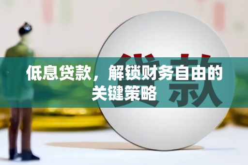 德安低息贷款，解锁财务自由的关键策略