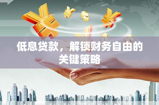 德安低息贷款，解锁财务自由的关键策略