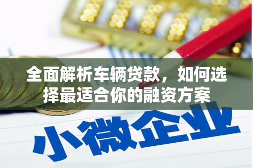 德安全面解析车辆贷款，如何选择最适合你的融资方案