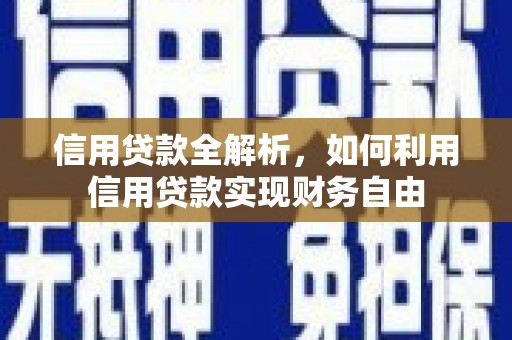 德安信用贷款全解析，如何利用信用贷款实现财务自由